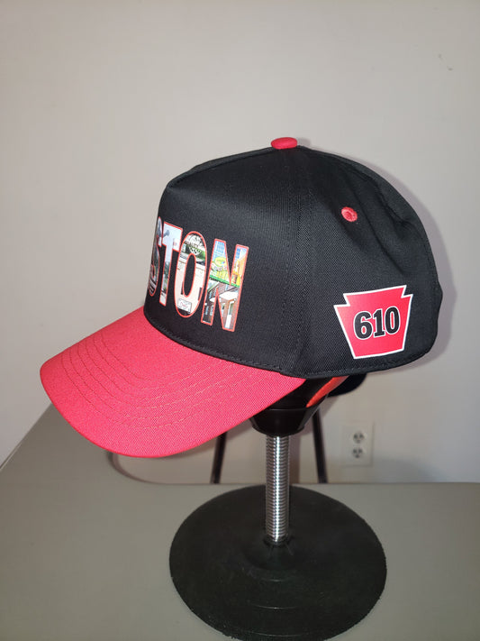 EASTON 610 Red/Black snapback hat!